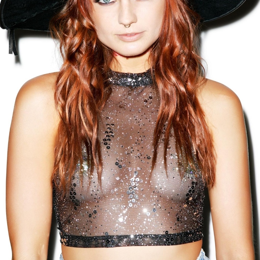 Mesh halter top